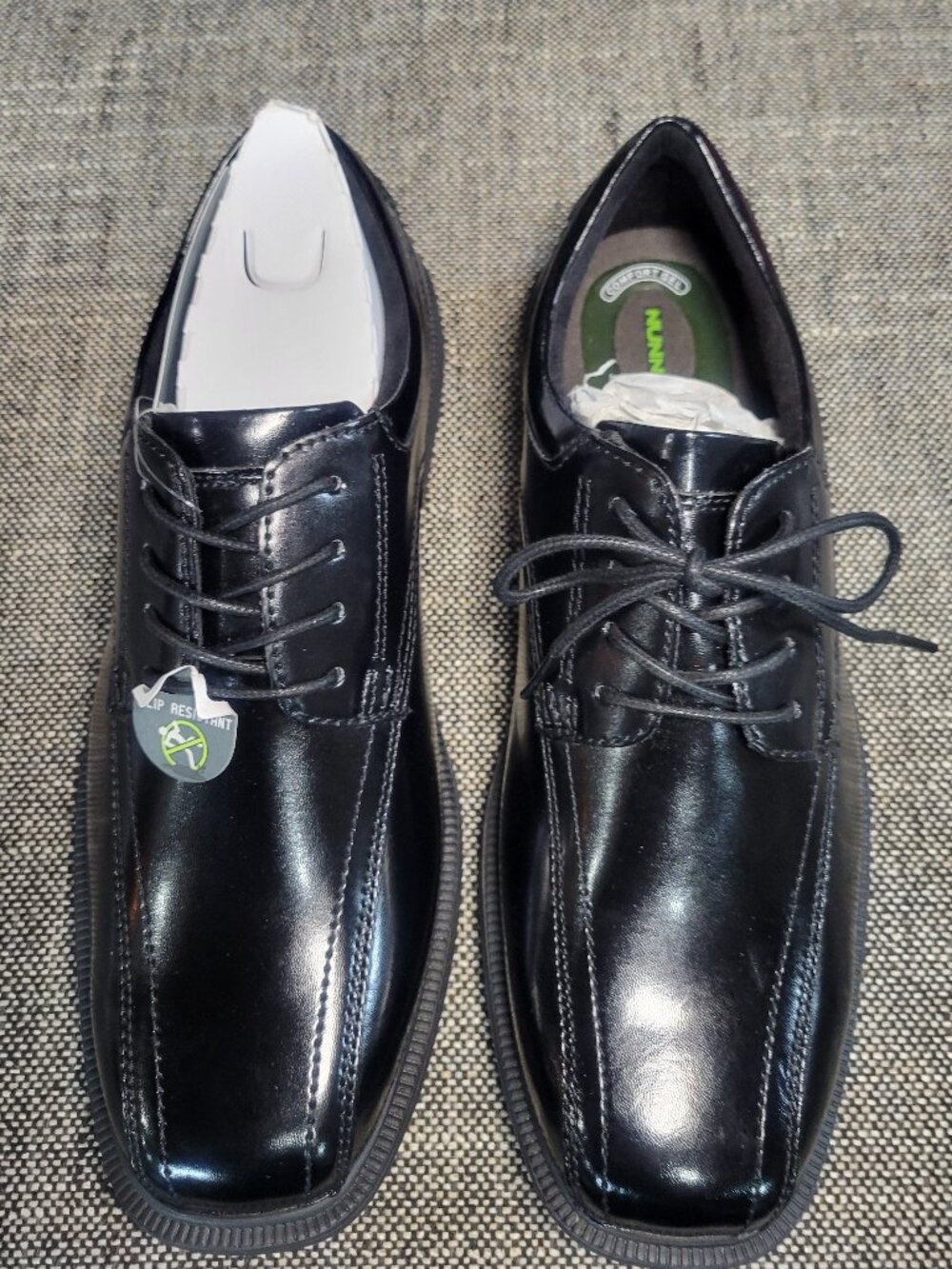 NWT Nunn Bush 84356 Slip Resistant Leather Oxford Dress Shoes Black Men's 11